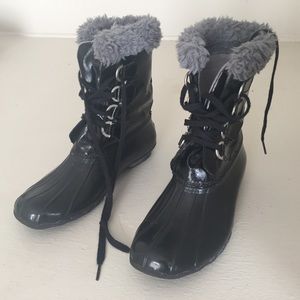 Sperry Top-sider duck boots rain boots black 9